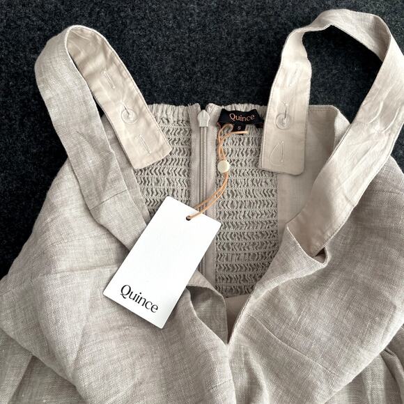 NWT Quince Beige Linen Fit&Flare Sundress Size S - Picture 8 of 16